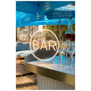 Неоновая надпись на подставке "Бар" - Фото 4