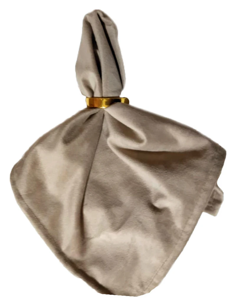 Салфетка  велюр, бежевая