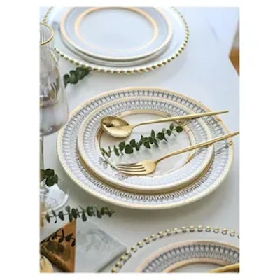 Сет тарелок Паттерн Черный С и М - изображение 2