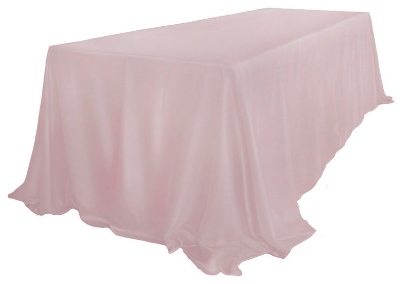 Скатерть велюр, прямоугольная, светло-розовая ХЛ