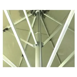 Зонт с центральной опорой 4х4, бежевый - Фото 2