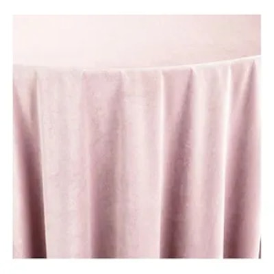 Скатерть велюр, круглая, светло-розовая ХЛ - изображение 2