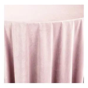 Скатерть велюр, круглая, светло-розовая ХЛ - Фото 2