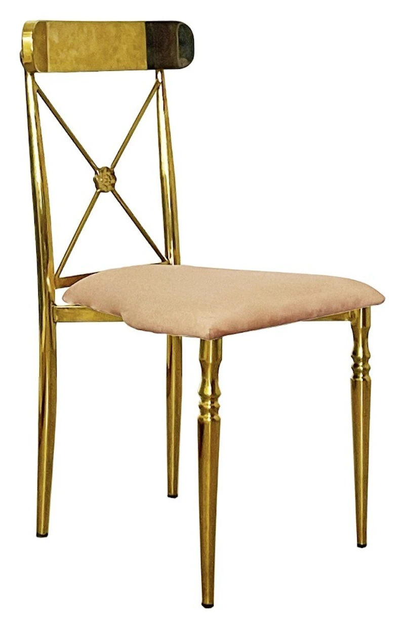 Стул Адлер,  велюр, персиковый