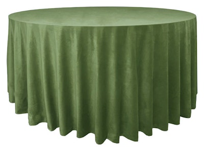 Скатерть велюр, круглая, матча
