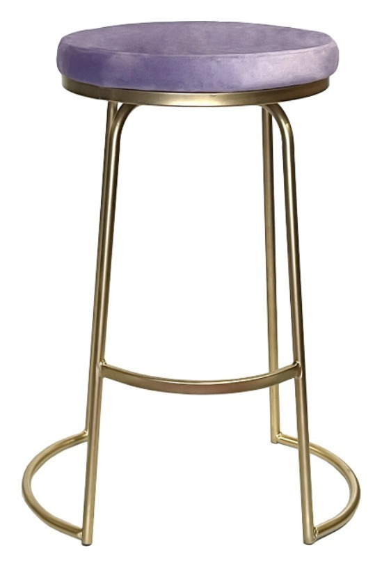 Стул барный Модерн Сэддл Нежная орхидея (любой оттенок каркаса)