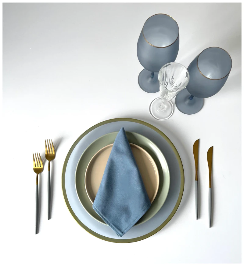 Сервировочная тарелка Лоллипоп Голубика матовая