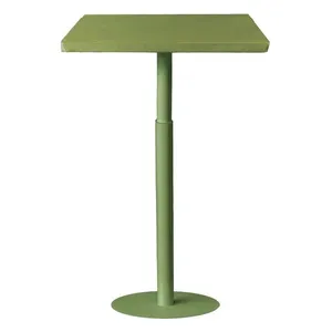 Стол коктейльный Твист Прямоугольный С, Фисташковое пралине + мачта (телескопические ноги) - изображение 1