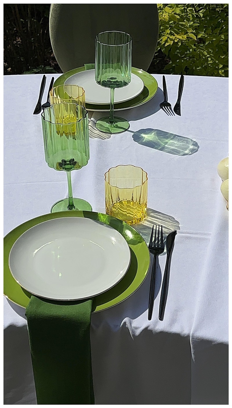 Бокал винный Сквош Мир зеленого цвета