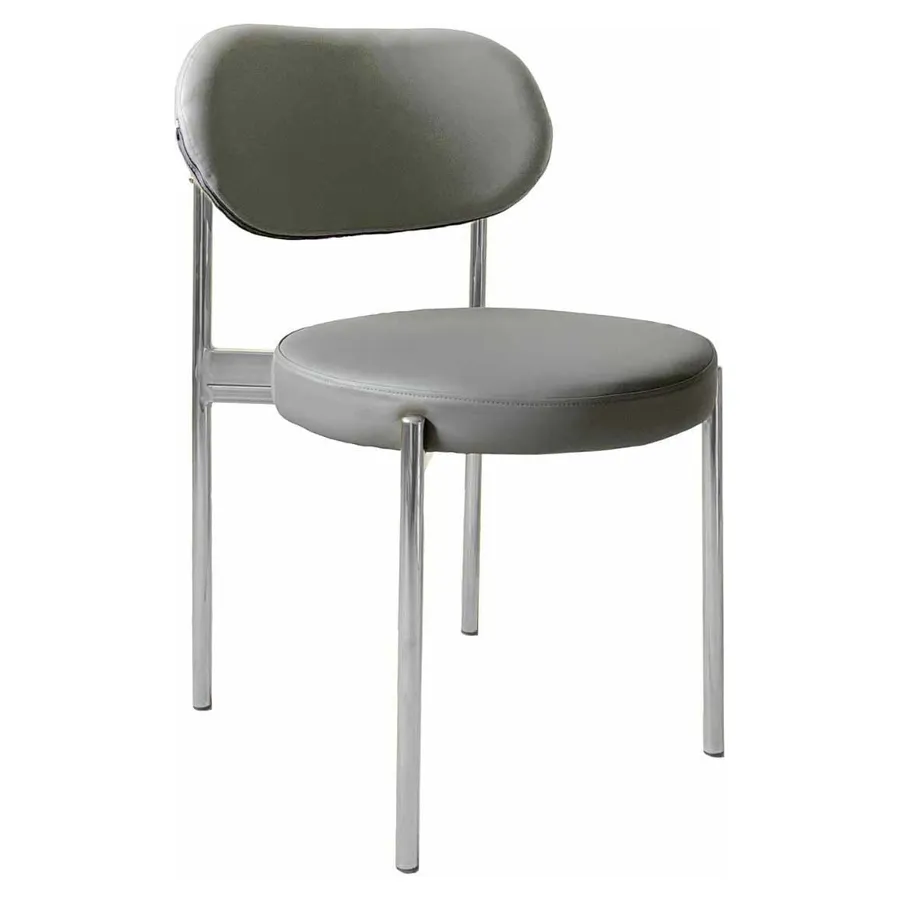 Стул Модерн Серебро База серый (ЭКО-КОЖА) - Фото миниатюра 1