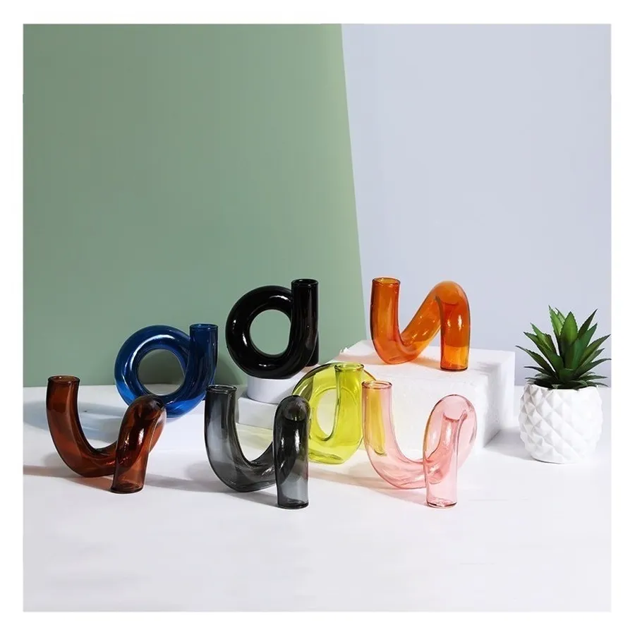 Стеклянная вазочка Пайпер лайм - Фото миниатюра 4