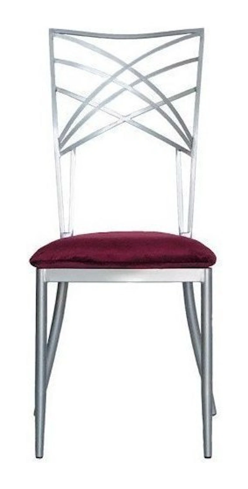 Стул Хамелеон серебряный (велюр), бордовый