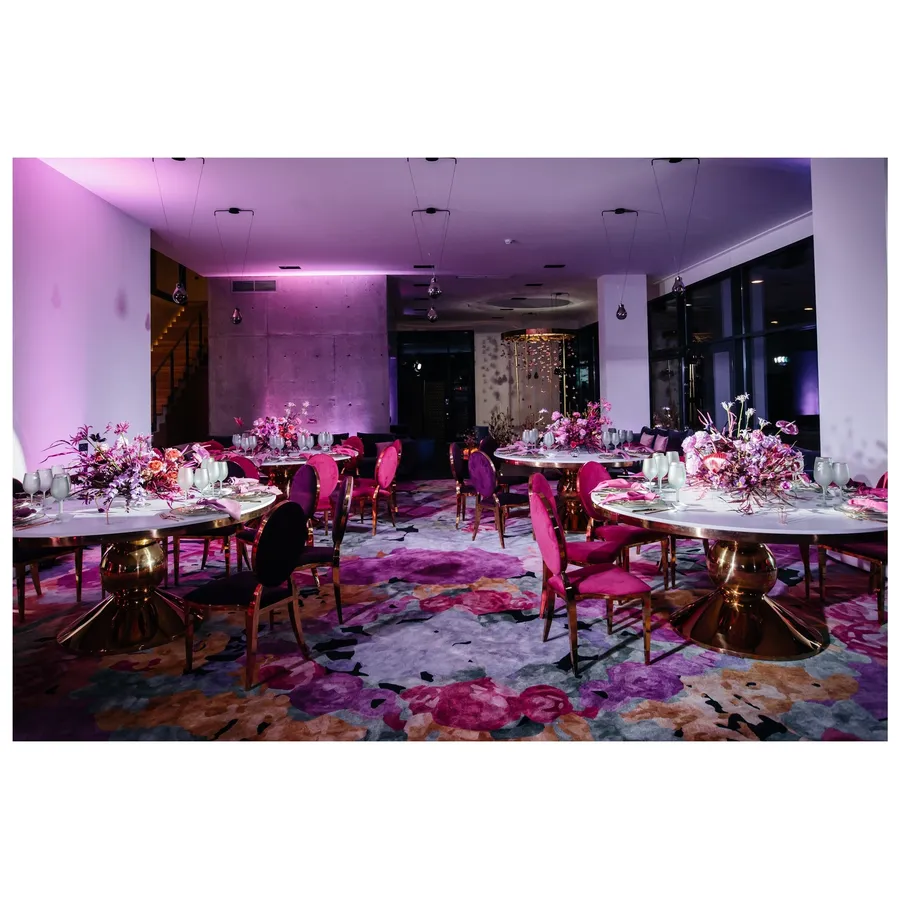 Подушки на стул Вашингтон (велюр), сливовые - Фото миниатюра 3