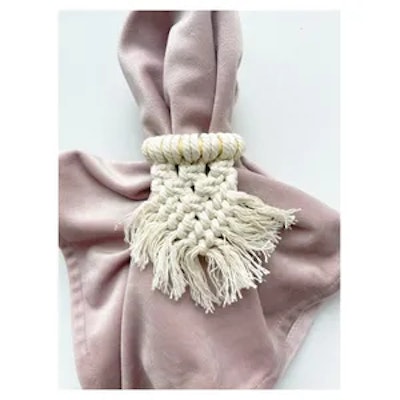 Кольцо для салфетки плетеное Макраме - изображение 2