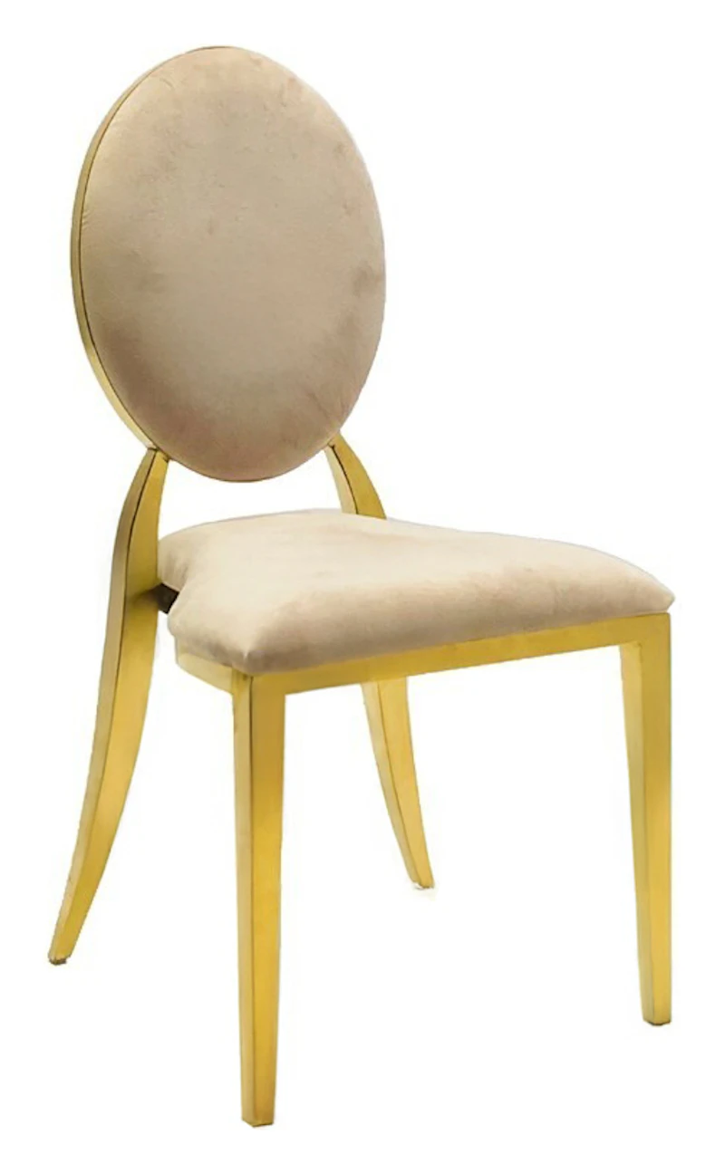 Стул Вашингтон Золото, велюр бежевый