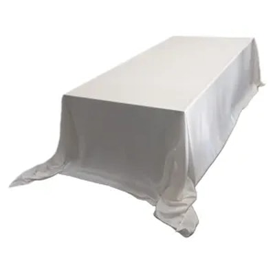 Скатерть сатин premium, прямоугольная, белая