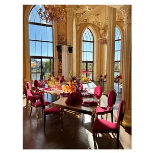 Стул Вашингтон Золото, велюр фуксия - Фото 4