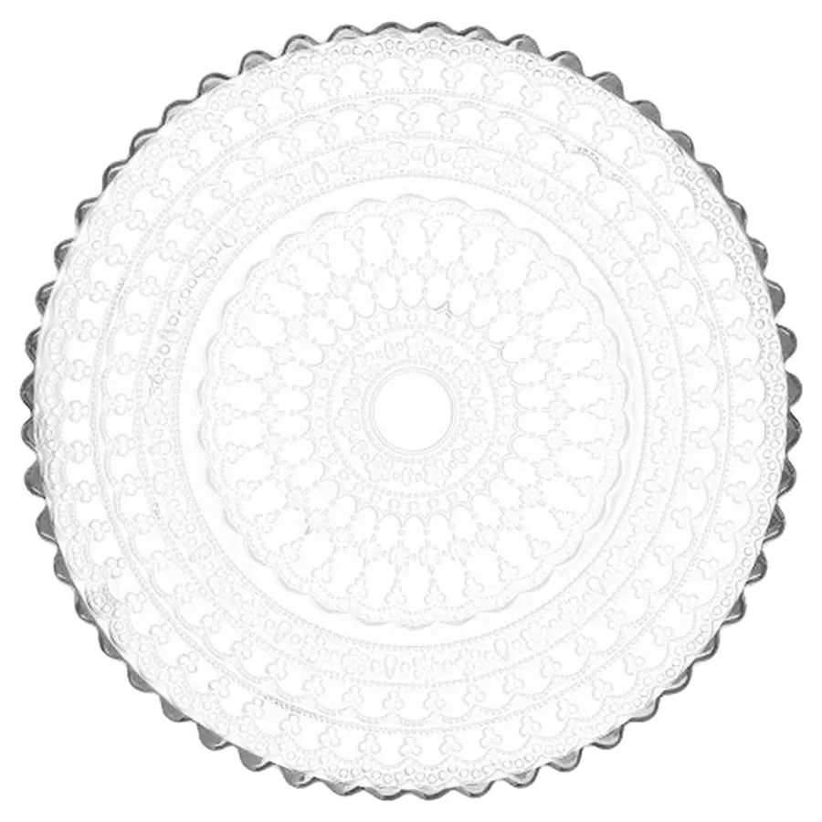 Сервировочная тарелка Кружево Серебро - Фото миниатюра 1