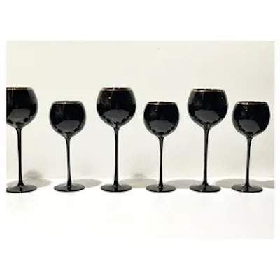 Бокал Сирен С нуар с золотой каймой - изображение 3