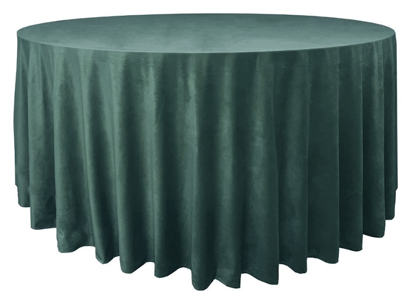 Скатерть велюр, круглая, бирюзовая