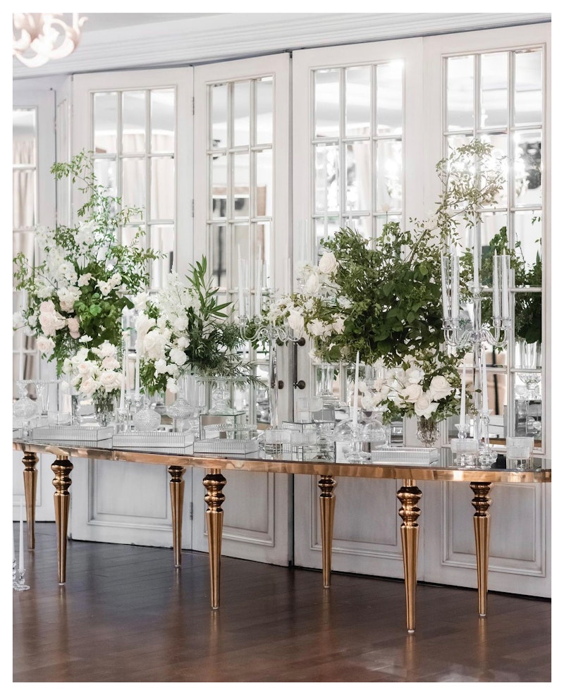 Стол  Овал Золото-400 (светлое зеркало)