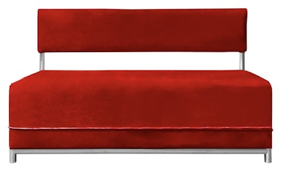 Диван на Кручу-верчу Прямоугольный, Малиново-красный