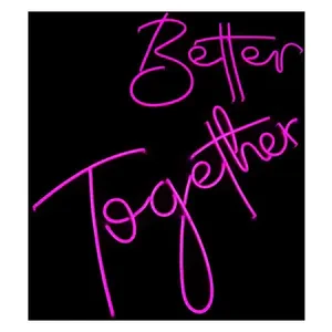 Неоновая надпись "Беттер Тугезер" (Вместе лучше) - Фото 2