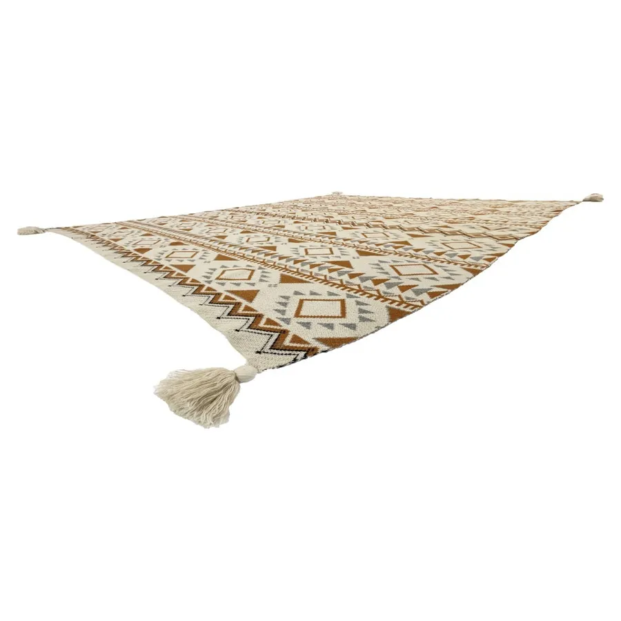 Покрывало декоративное Бохо Коричнево-Бежевое - Фото миниатюра 2