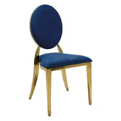 Стул Вашингтон Золото, велюр сапфировый