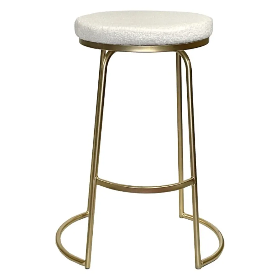 Стул барный Модерн Сэддл Тедди (любой оттенок каркаса) - Фото миниатюра 1