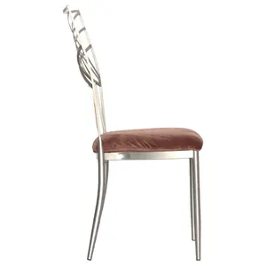 Стул Хамелеон, серебряный (велюр), пыльно-розовый - Фото 4