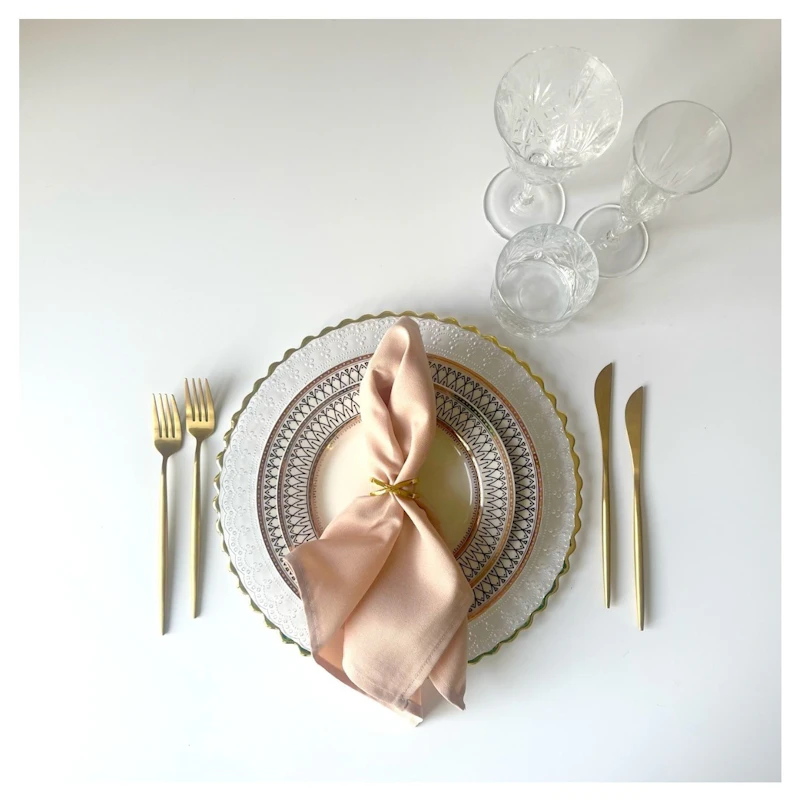 Сервировочная тарелка Кружево Золото