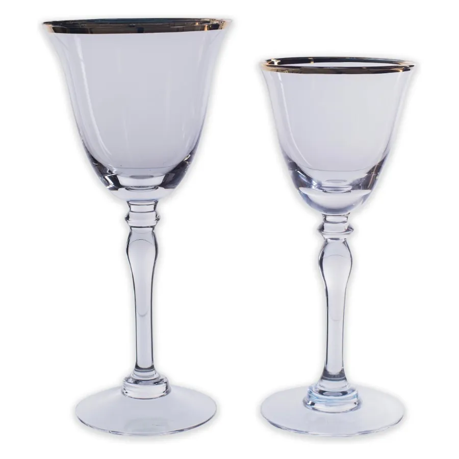 Сет бокалов Хлоэ с золотой каймой - Фото миниатюра 1