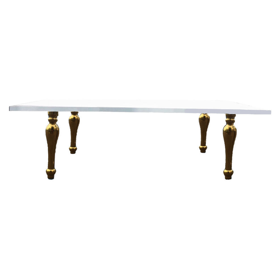 Стол 300см Ацтек Золото, белый - Фото миниатюра 1