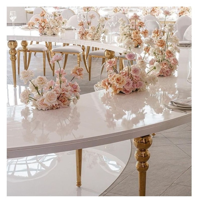 Стол-змейка Серпент Гигант, 1 модуль (золото/серебро)