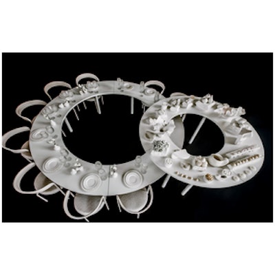 Стол коктейльный Твист Змейка М, Рафаэлло + Млечный путь (телескопические ноги) - изображение 7