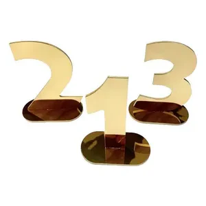 Номерок стола золотой - Фото 1