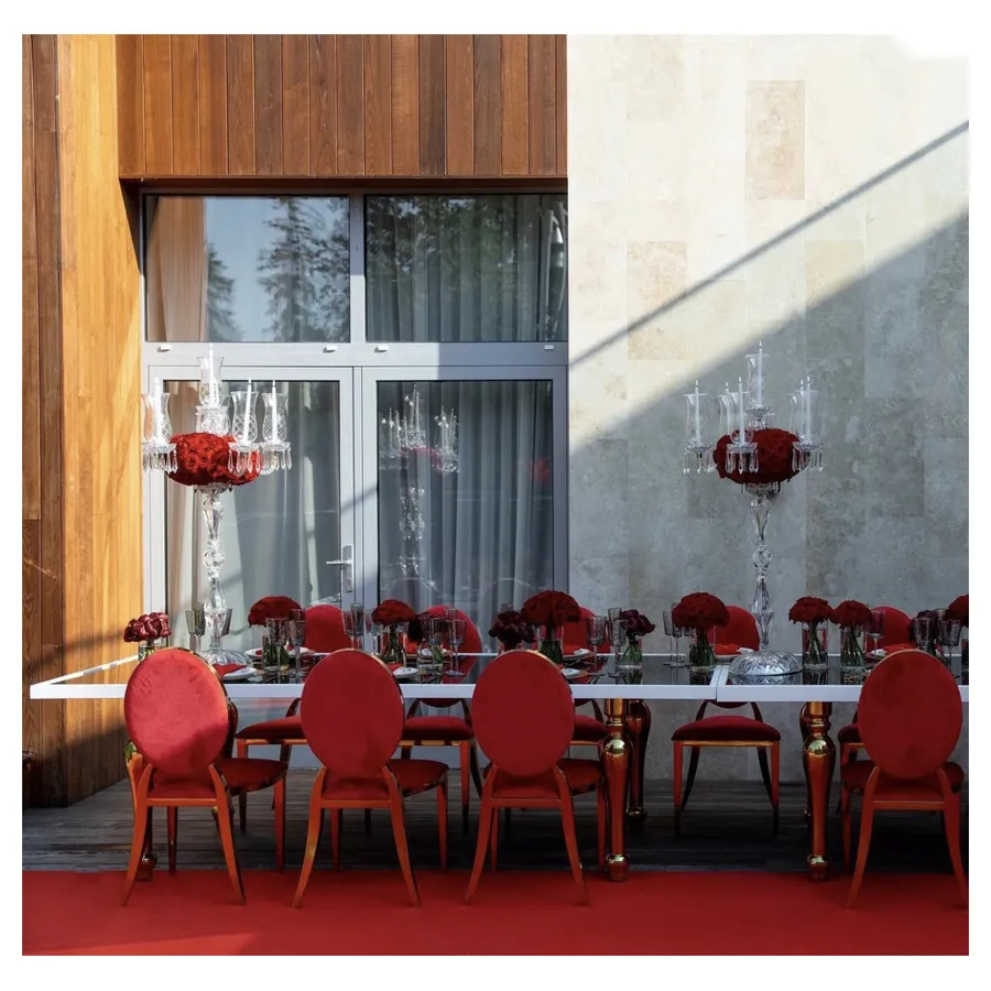 Стул Вашингтон Золото, велюр малиново-красный - Фото миниатюра 5