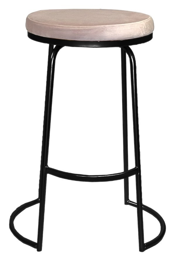 Стул барный Модерн Сэддл Розовый кварц (любой оттенок каркаса)