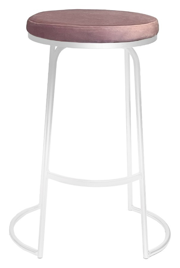Стул барный Модерн Сэддл Розовая помада (любой оттенок каркаса)