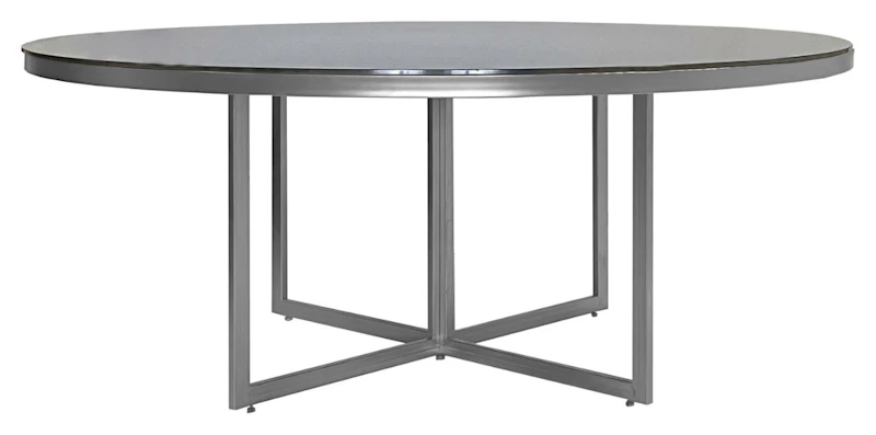 Стол Корнерс круглый, зеркальный + перекрас металла в любой цвет