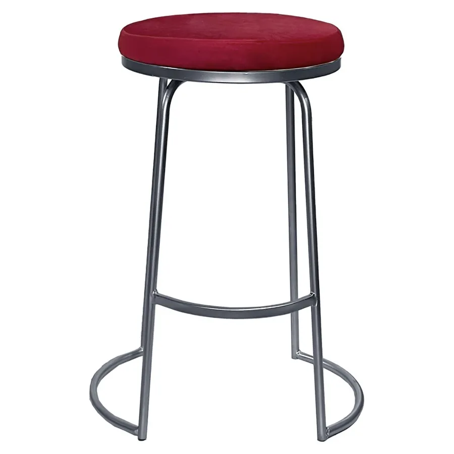 Стул барный Модерн Сэддл Малиново-красный; (любой оттенок каркас) - Фото миниатюра 2