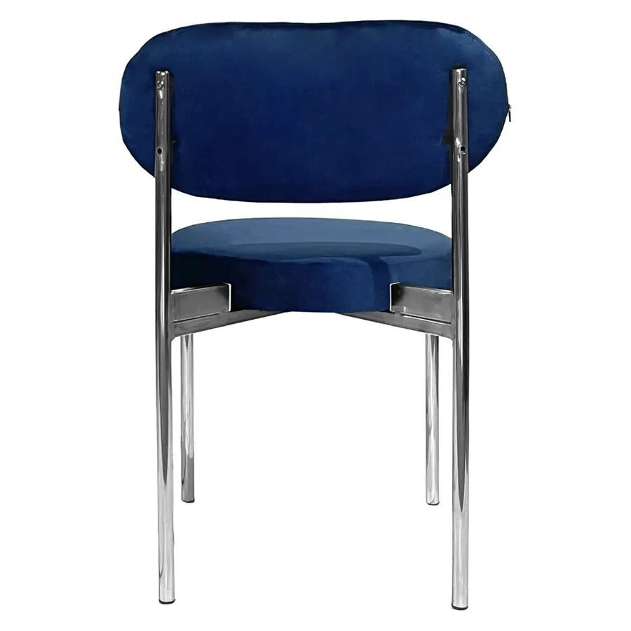 Стул Модерн Серебро, Глубокий синий - Фото миниатюра 2