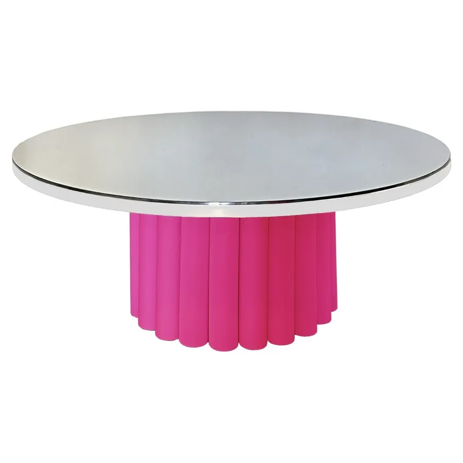 Стол зеркальная столешница, банкетный Сквош фуксия - Фото миниатюра 2