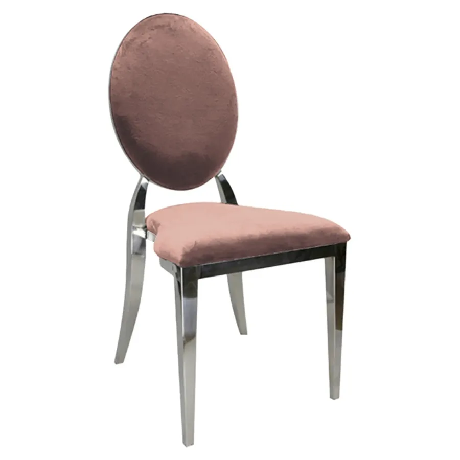 Стул Вашингтон Серебро, велюр пыльная роза - Фото миниатюра 1