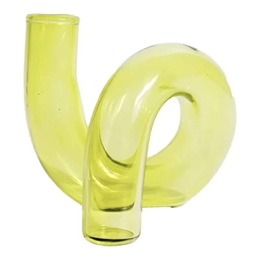 Стеклянная вазочка Пайпер лайм - Фото миниатюра 1