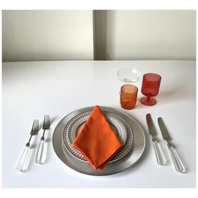 Салфетка из смесового льна, Бархатные ноготки - изображение 3