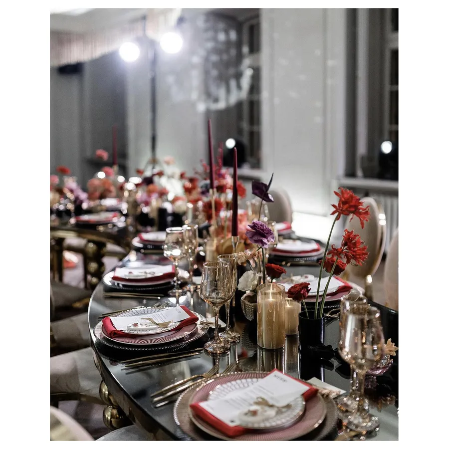 Стол-змейка-80, золотой, столешница темное зеркало, 1 модуль - Фото миниатюра 5