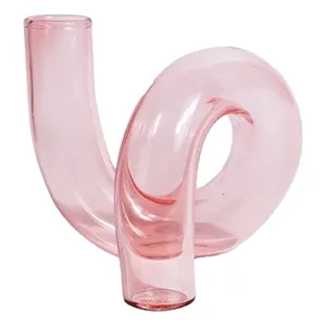 Стеклянная вазочка Пайпер розовая - Фото 1