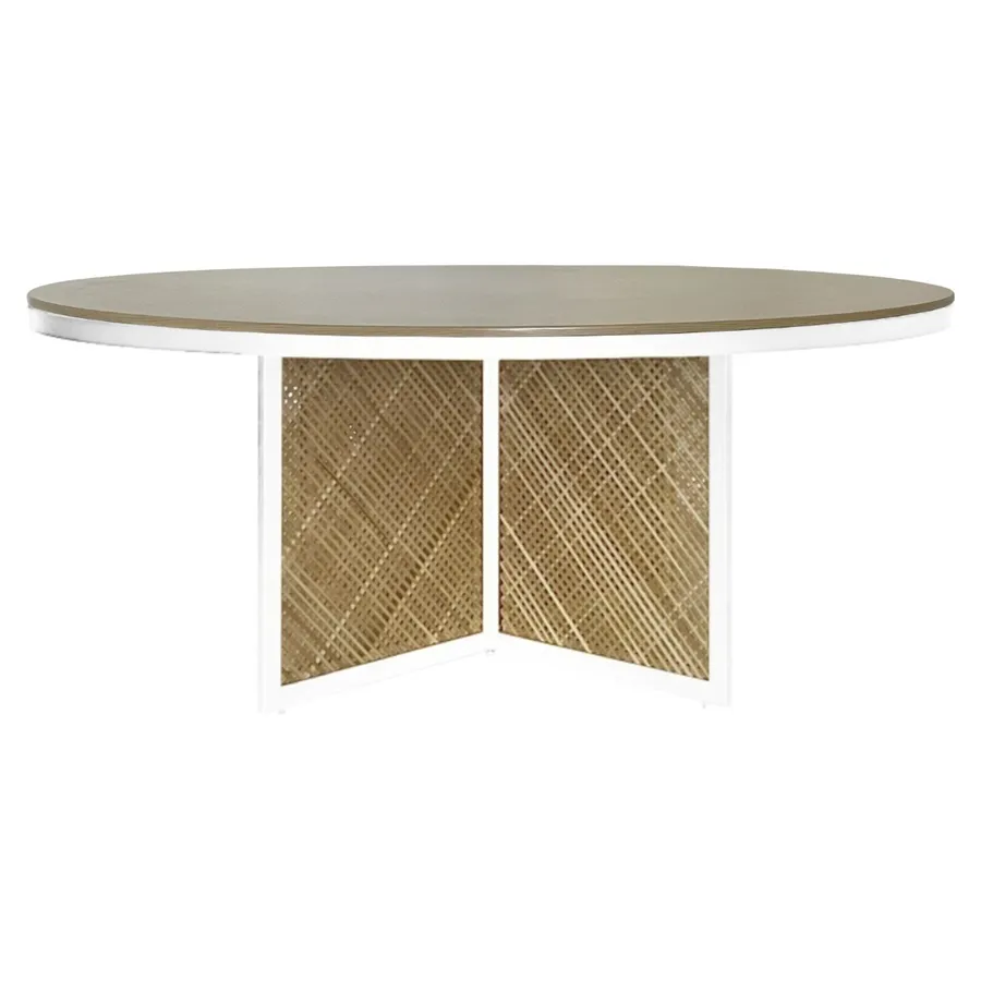 Стол Корнерс Конфесса, круглый нат.дерево + перекрас металло-каркаса - Фото миниатюра 3